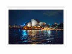 Opera House in Night Canvas Art Print