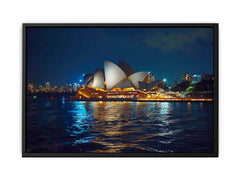 Opera House in Night Canvas Art Print