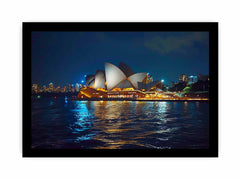 Opera House in Night Canvas Art Print