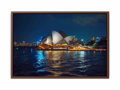 Opera House in Night Canvas Art Print