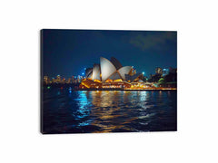 Opera House in Night Canvas Art Print
