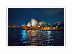 Opera House in Night Canvas Art Print