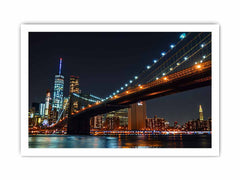 Brooklyn Bridget Night Canvas Art Print