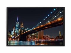 Brooklyn Bridget Night Canvas Art Print