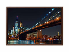 Brooklyn Bridget Night Canvas Art Print