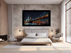 Brooklyn Bridget Night Canvas Art Print