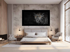 Leopard in Dark Canvas Art Print