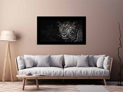 Leopard in Dark Canvas Art Print