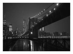 Brooklyn Bridge at Night  Canvas Art Print