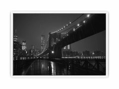 Brooklyn Bridge at Night  Canvas Art Print