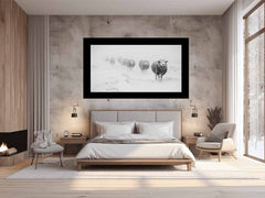 Sheeps in Field   Canvas Art Print