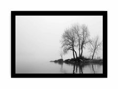 Misty Lake Canvas Art Print