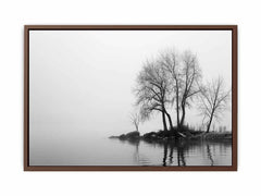 Misty Lake Canvas Art Print