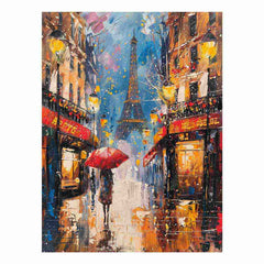Paris Street Walk  Canvas Art Print