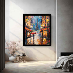 Paris Street Walk  Canvas Art Print