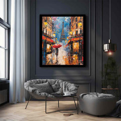Paris Street Walk  Canvas Art Print