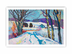 Snow Landscape Canvas Art Print
