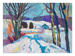 Snow Landscape Canvas Art Print