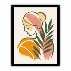 Quiet women Art Canvas Art Print