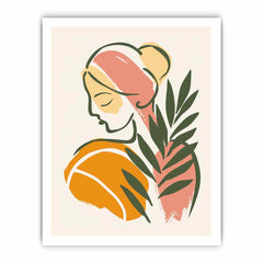 Quiet women Art Canvas Art Print