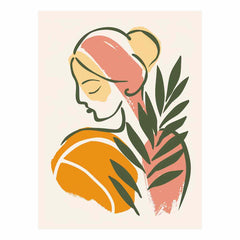 Quiet women Art Canvas Art Print
