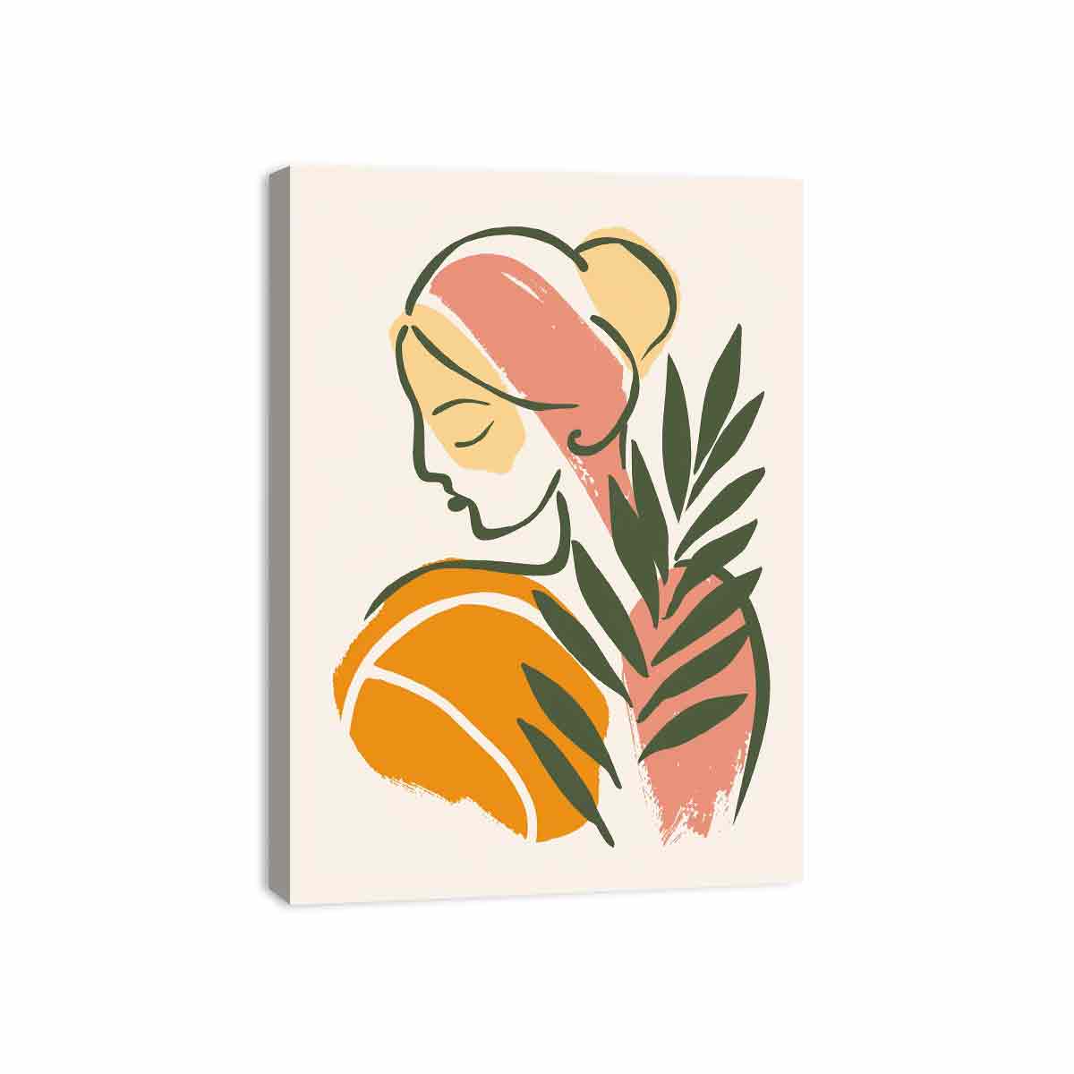 Quiet women Art Canvas Art Print