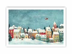 Festive Houses Canvas painting  Print