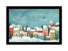 Festive Houses Canvas painting  Print
