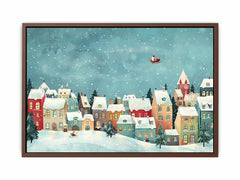 Festive Houses Canvas painting  Print