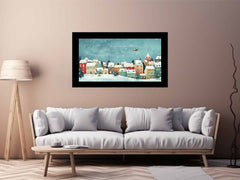 Festive Houses Canvas painting  Print