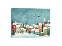 Festive Houses Canvas painting  Print