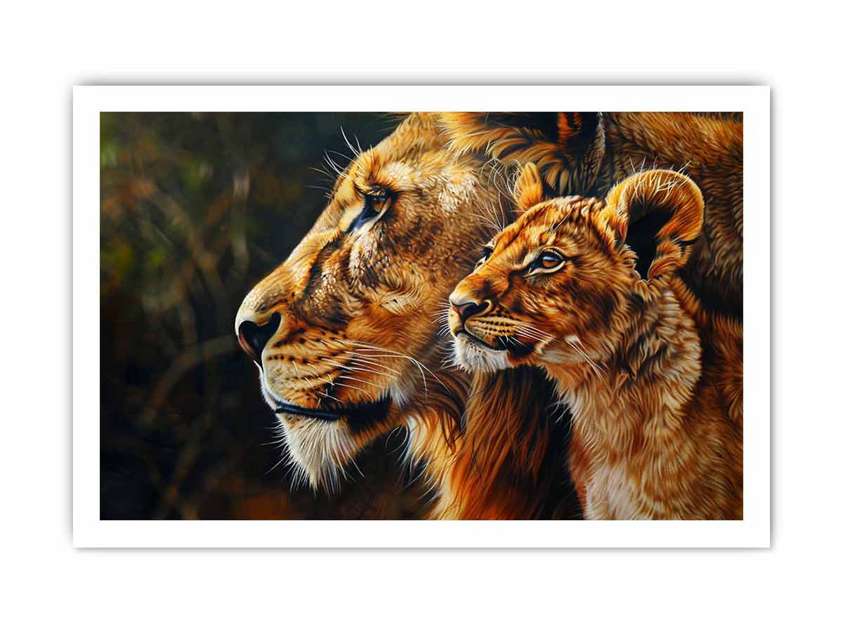 Tiger Cute Baby Canvas Art Print