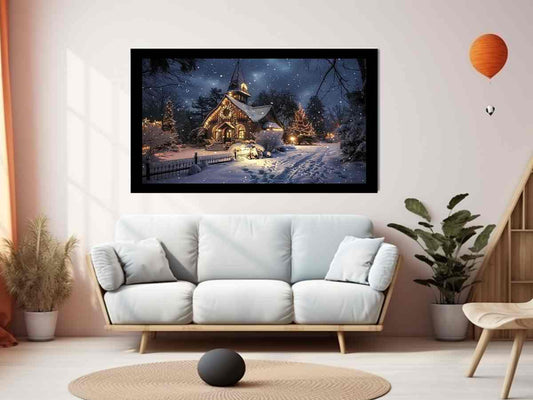 Winter Canvas Christmas   Painting Print