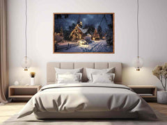 Winter Canvas Christmas   Painting Print