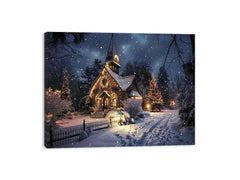 Winter Canvas Christmas   Painting Print