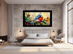 Sparrow Watercolor Canvas painting Print
