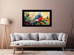 Sparrow Watercolor Canvas painting Print