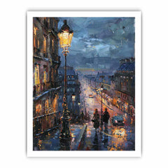 Paris Street Walk  Canvas Art Print