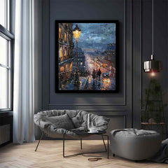 Paris Street Walk  Canvas Art Print