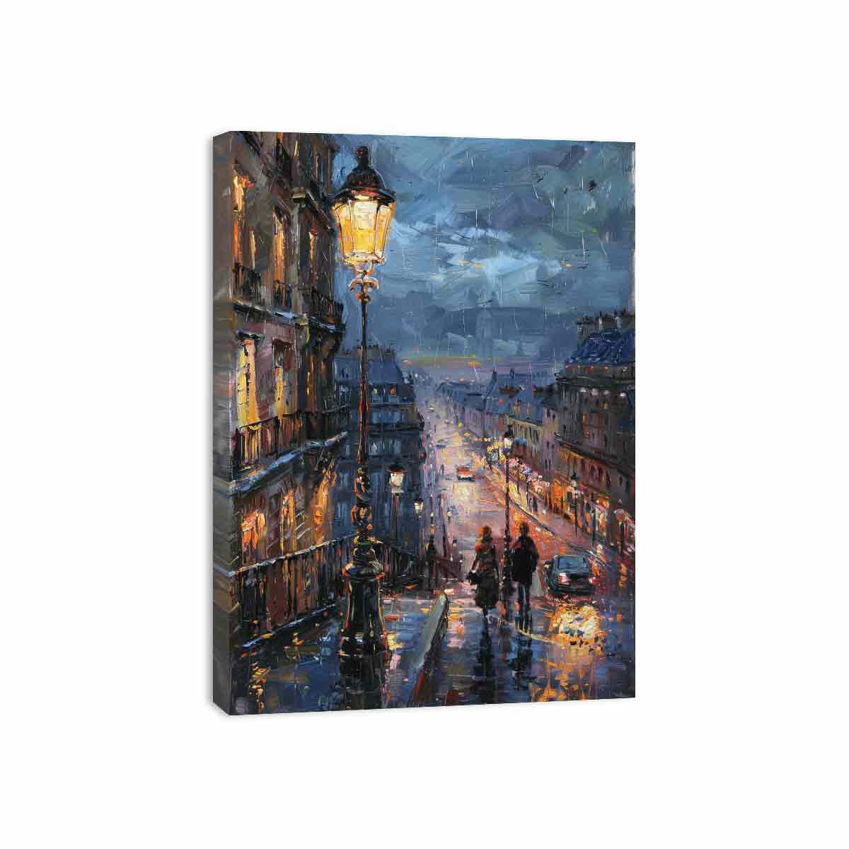 Paris Street Walk  Canvas Art Print
