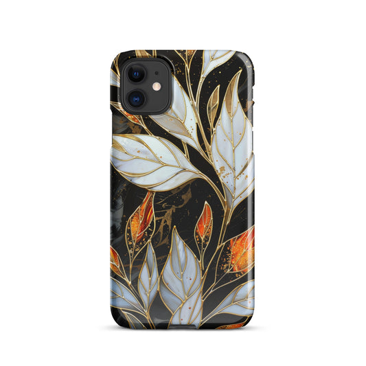 Stained Galss Leaves Phone case for iPhone