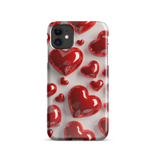 Red Hearts Phone case for iPhone