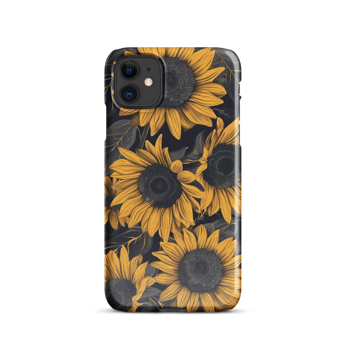 Sunflower Black Phone case for iPhone