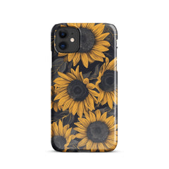 Sunflower Black Phone case for iPhone