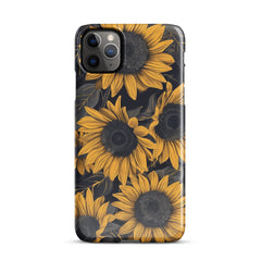 Sunflower Black Phone case for iPhone