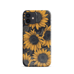 Sunflower Black Phone case for iPhone