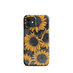 Sunflower Black Phone case for iPhone