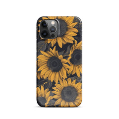 Sunflower Black Phone case for iPhone