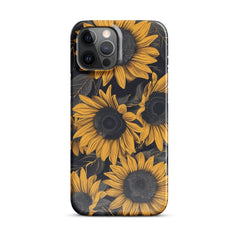Sunflower Black Phone case for iPhone