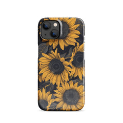 Sunflower Black Phone case for iPhone